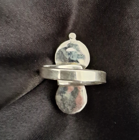 GOLDEN HILLS TURQUOISE RING 925 STERLING SILVER SIZE 7 - Picture 4 of 5